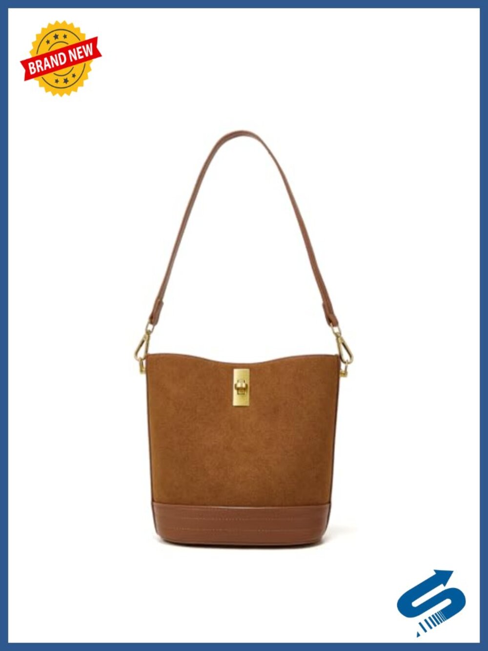 Mini Bucket Bag Faux Suede Crossbody Shoulder Purse